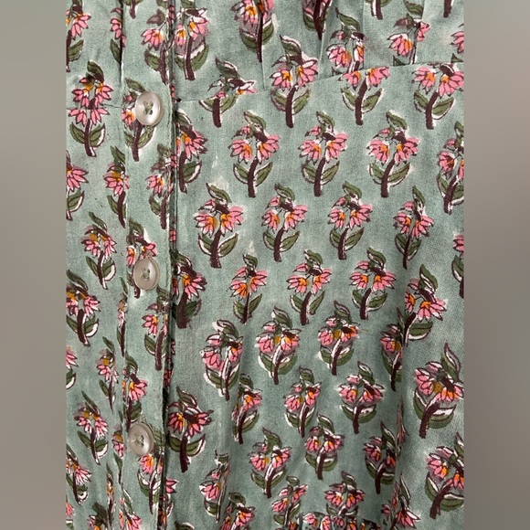 Daughters of India The Prairie Midi Dress Sage Green Size XS - Picture 10 of 10